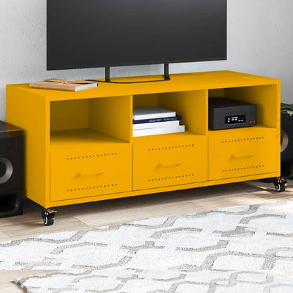 Mobile TV Giallo Senape 100,5x39x43,5 cm in Acciaio