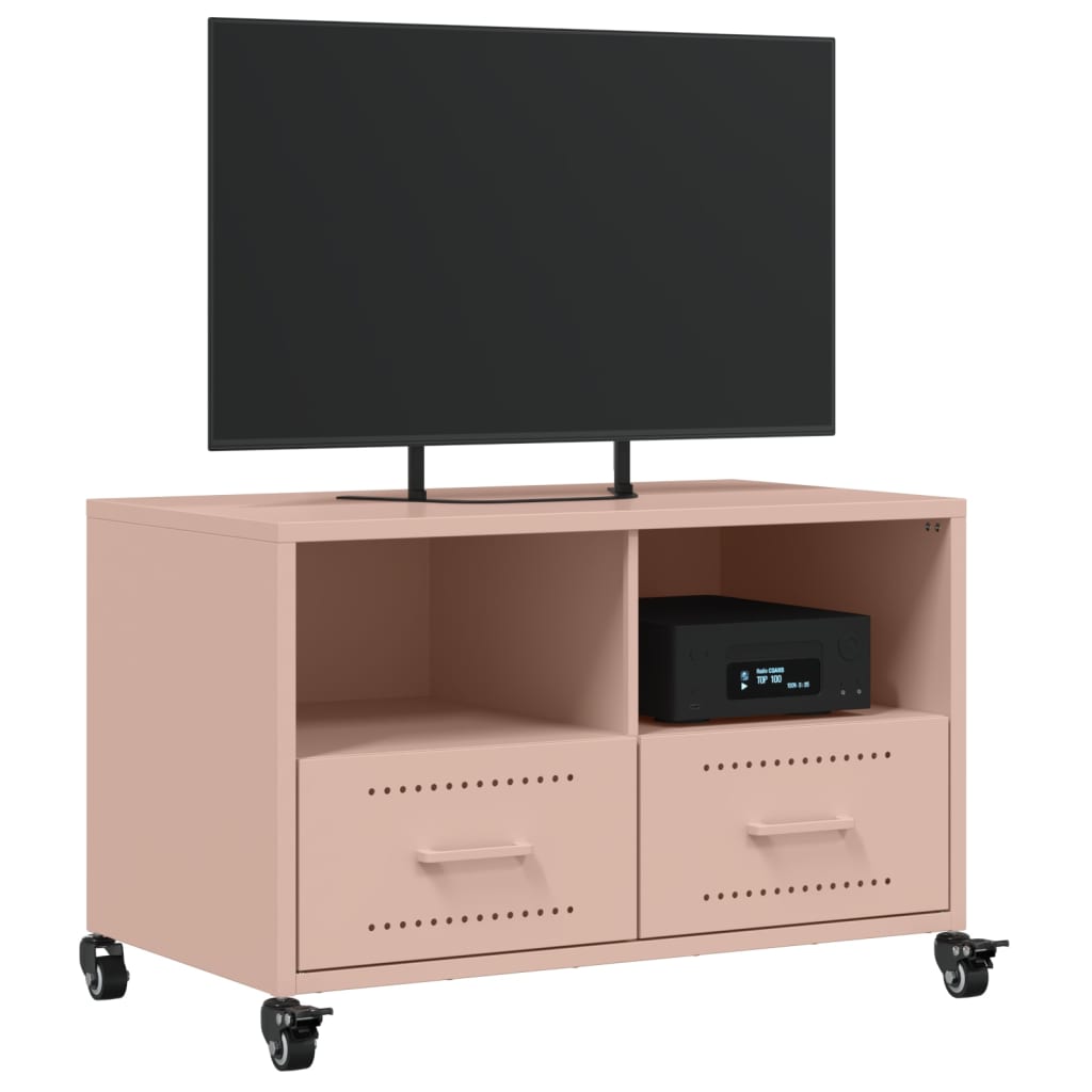Mobile TV Rosa 68x39x43,5cm in Acciaio Laminato a Freddo