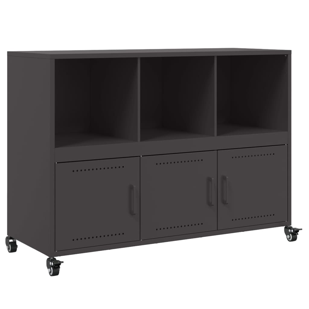 Credenza Nera 100,5x39x72 cm in Acciaio