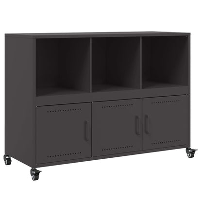 Credenza Nera 100,5x39x72 cm in Acciaio