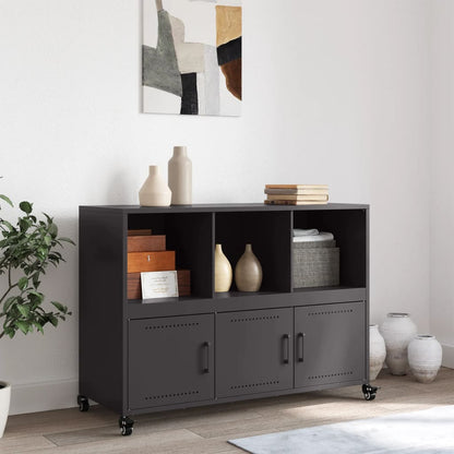 Credenza Nera 100,5x39x72 cm in Acciaio