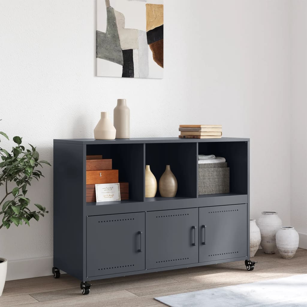 Credenza Antracite 100,5x39x72 cm in Acciaio
