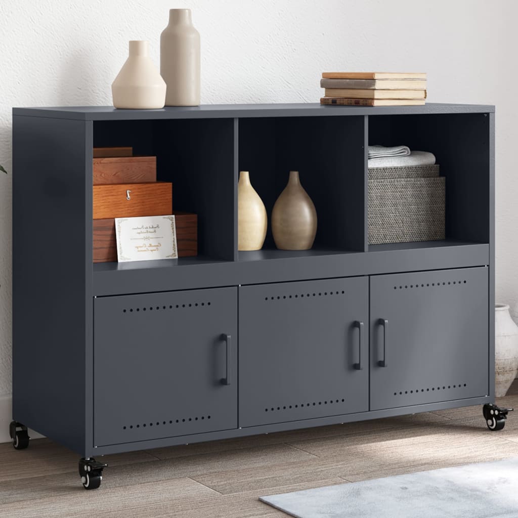 Credenza Antracite 100,5x39x72 cm in Acciaio
