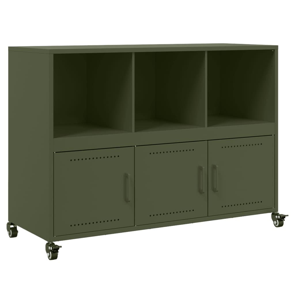 Credenza Verde Oliva 100,5x39x72 cm in Acciaio