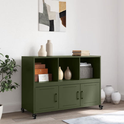 Credenza Verde Oliva 100,5x39x72 cm in Acciaio
