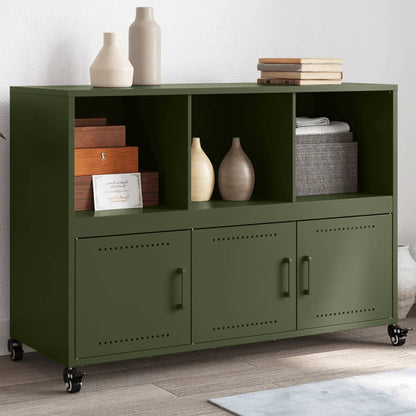 Credenza Verde Oliva 100,5x39x72 cm in Acciaio