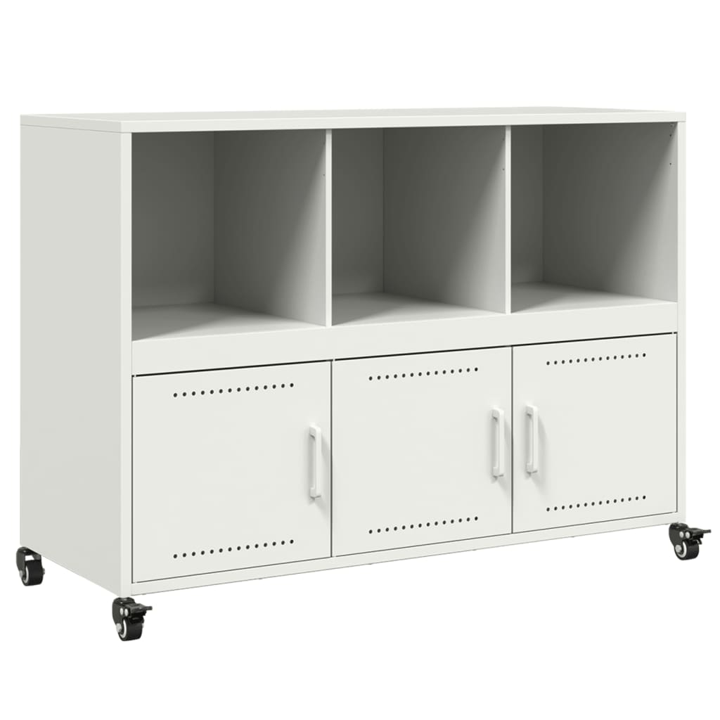 Credenza Bianca 100,5x39x72 cm in Acciaio