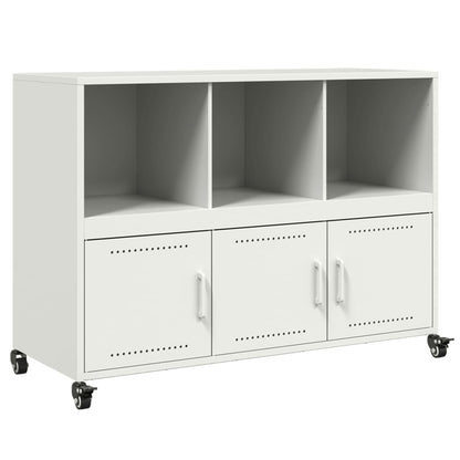 Credenza Bianca 100,5x39x72 cm in Acciaio