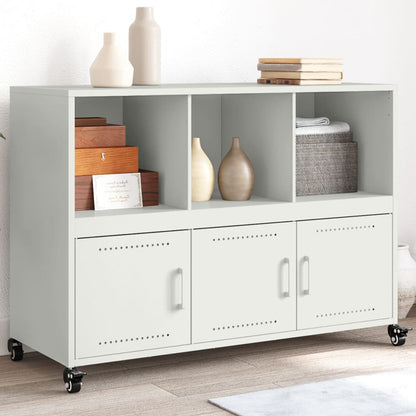 Credenza Bianca 100,5x39x72 cm in Acciaio