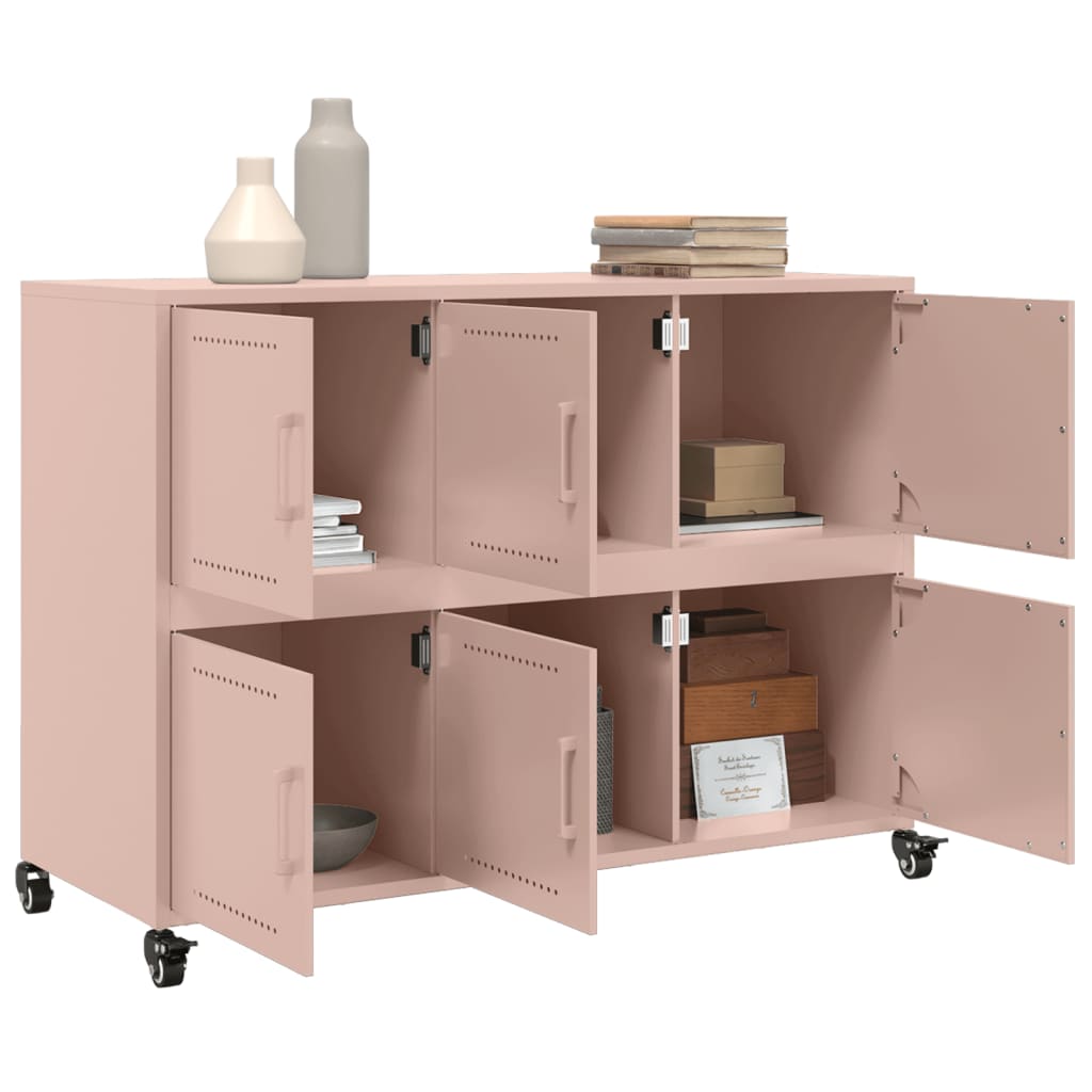 Credenza Rosa 100,5x39x72 cm in Acciaio