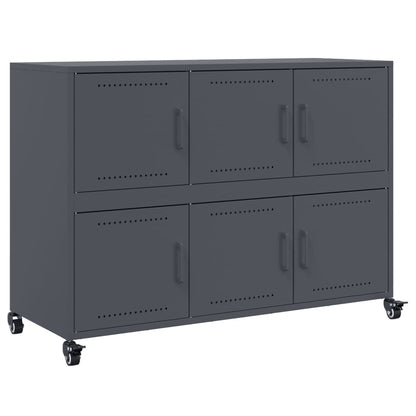 Credenza Antracite 100,5x39x72 cm in Acciaio