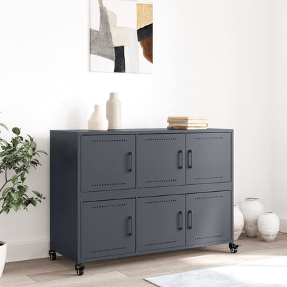 Credenza Antracite 100,5x39x72 cm in Acciaio