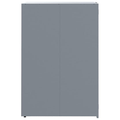 Copribidone con Ruote Bidone Singolo Grigio 69x79x117cm Acciaio