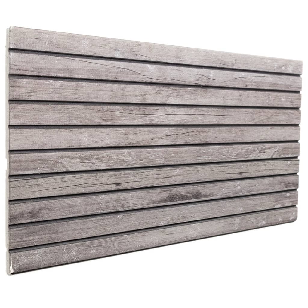 Pannelli Murali 3D 5 pz Grigio 100x50 cm EPS