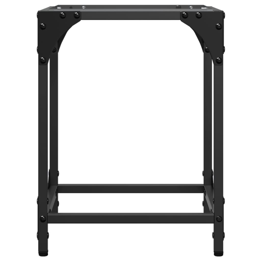 Tavolini con Piano in Vetro Trasparente 2 pz 30x30x40cm Acciaio