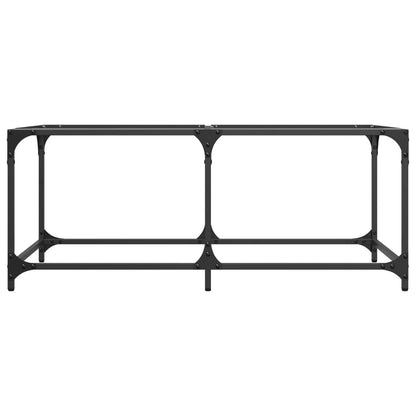 Tavolini con Piano Vetro Trasparente 2 pz 98,5x50x40 cm Acciaio