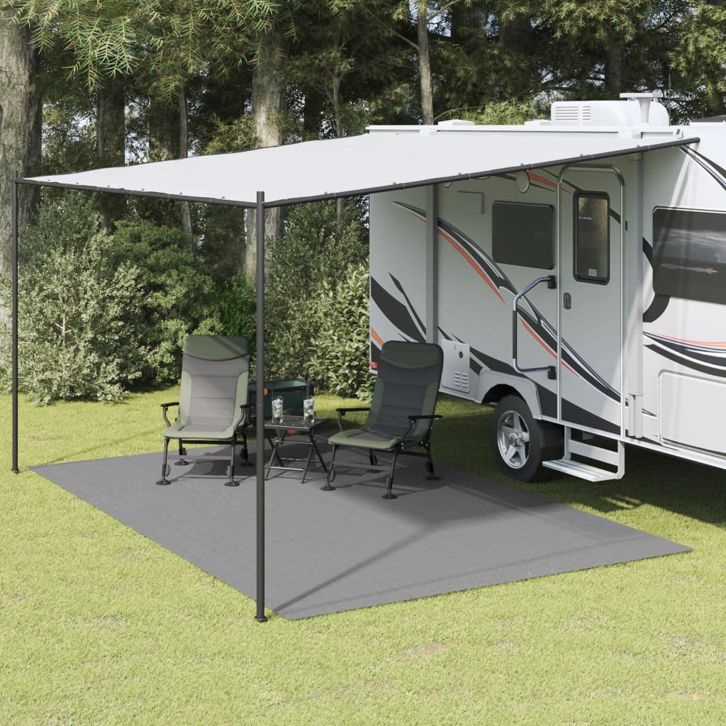 Tappeto da Tenda Grigio Chiaro 5x3 m