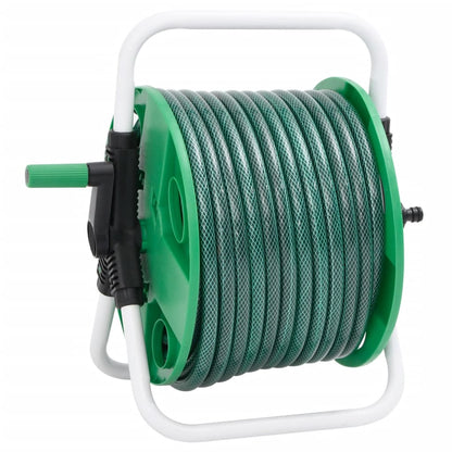 Avvolgitubo Autonomo Verde con Set Raccordi Tubo 0,5" 30 m PVC