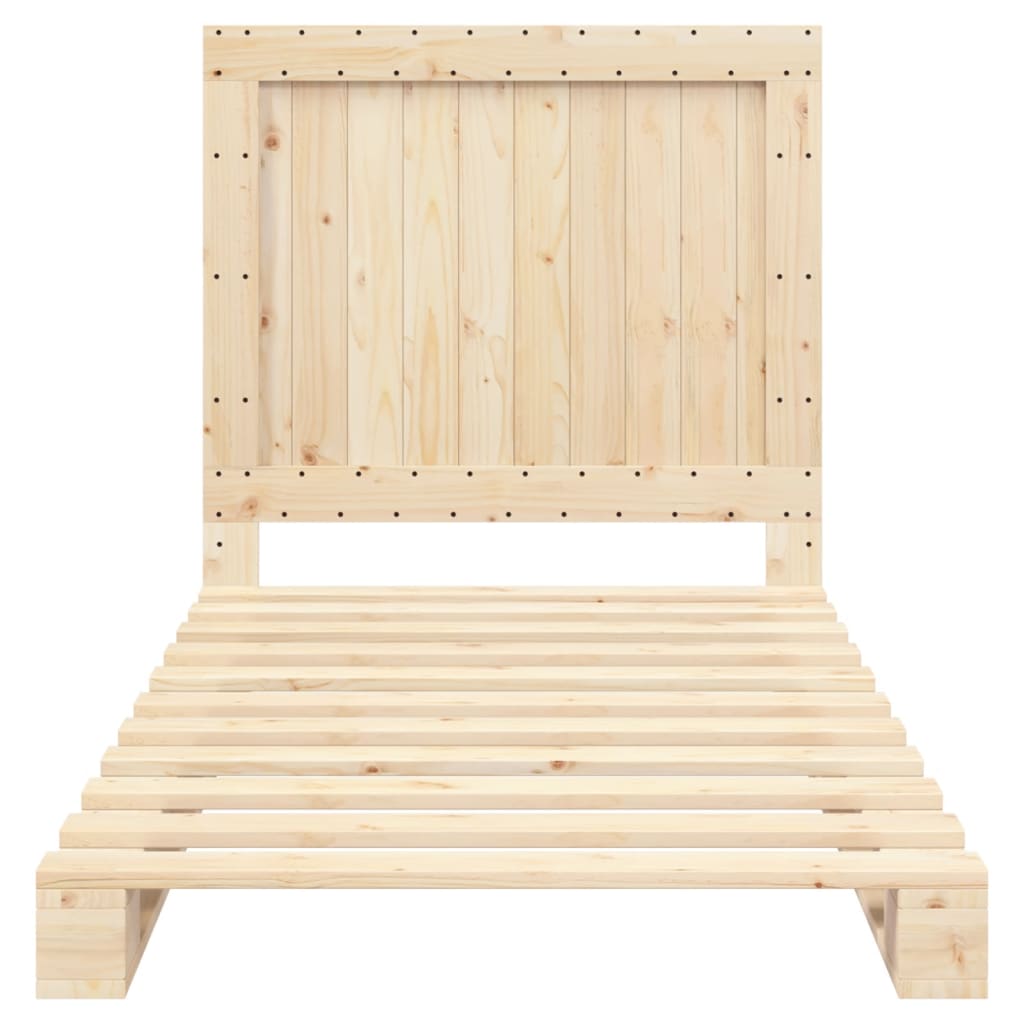 Giroletto con Testiera 100x200 cm Legno Massello di Pino