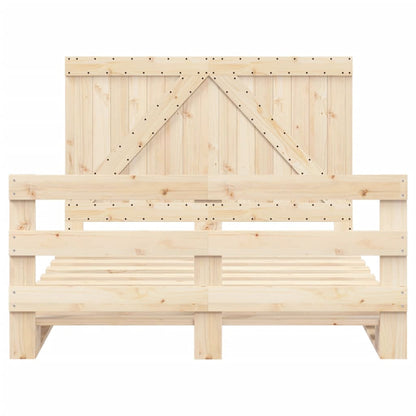 Giroletto con Testiera 140x200 cm in Legno Massello di Pino