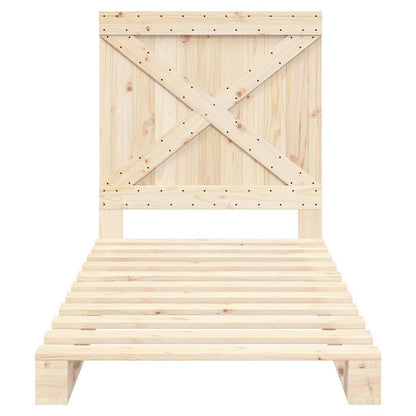 Giroletto con Testiera 90x200 cm in Legno Massello di Pino