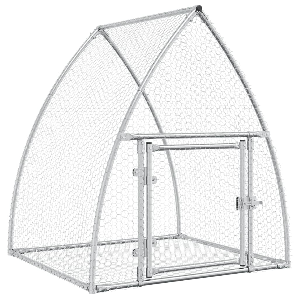Conigliera Argento 100x105x120 cm in Acciaio Zincato