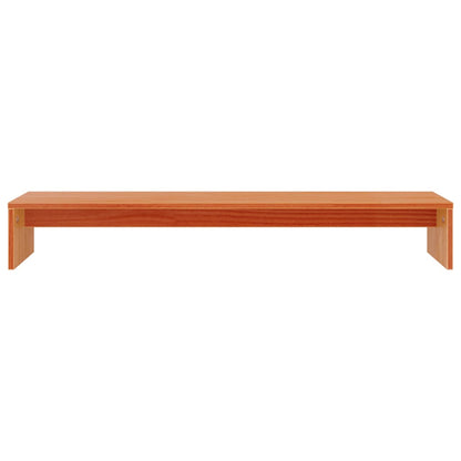 Supporto Monitor Marrone Cera 100x27x15 cm Legno Massello Pino