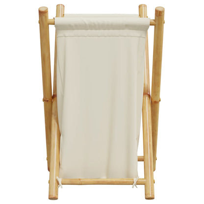 Cesto per Biancheria Bianco Crema 41,5x36x63,5 cm in BambÃ¹