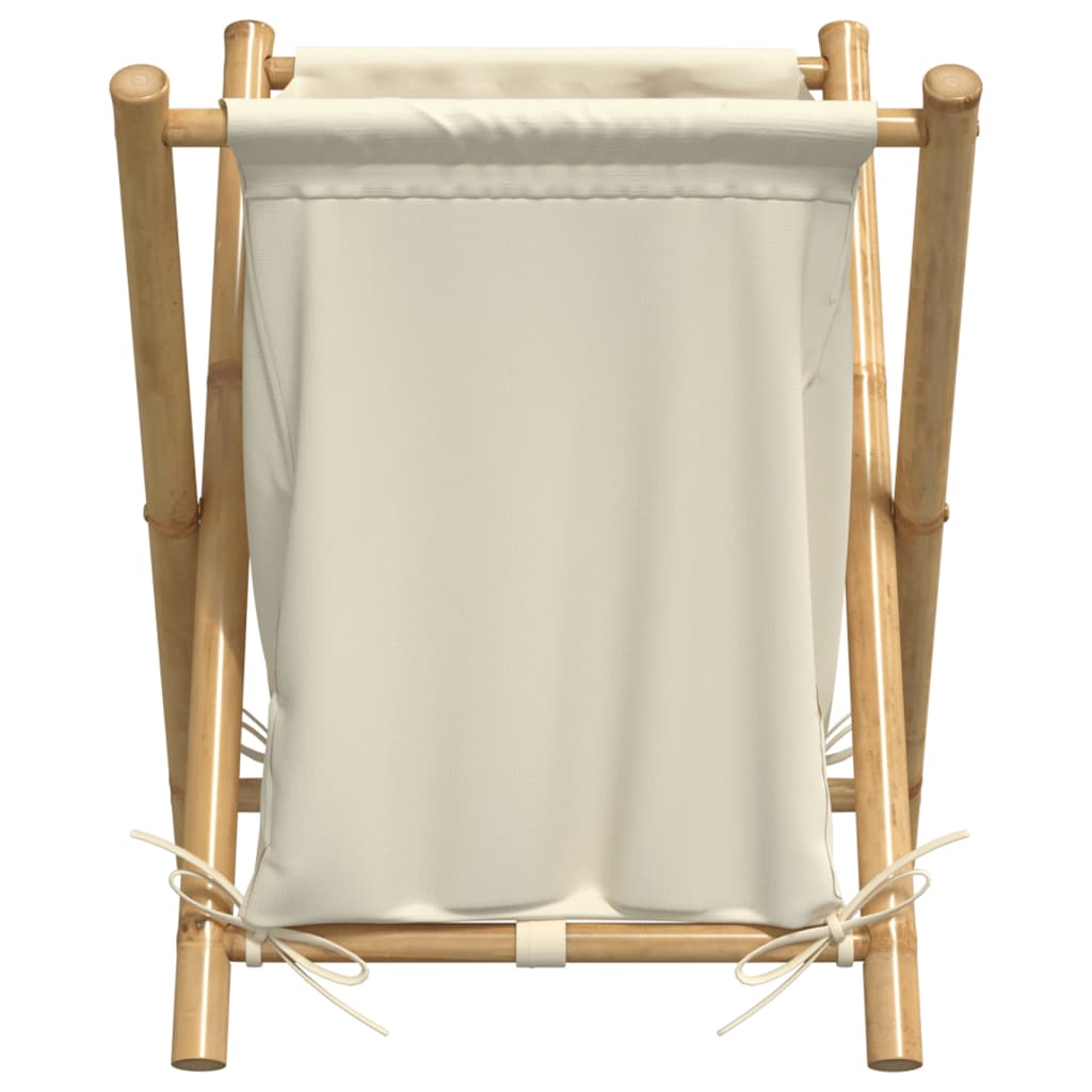 Cesto per Biancheria Bianco Crema 45x55x63,5 cm in BambÃ¹