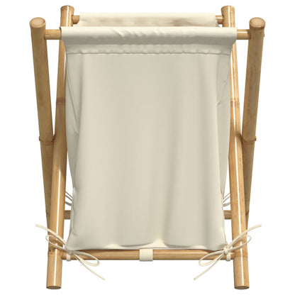 Cesto per Biancheria Bianco Crema 45x55x63,5 cm in BambÃ¹