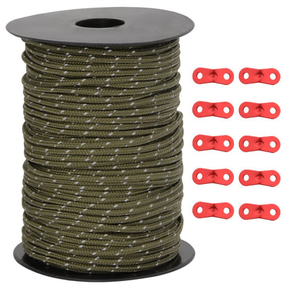 Corda Tenda con Strisce Riflettenti e Chiavi 50 m 3 mm