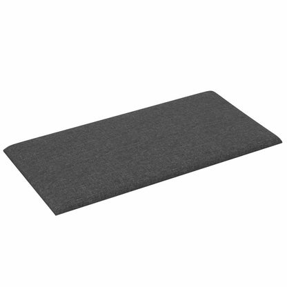 Testiera da Parete 12 pcs Grigio scuro 30 x 15 cm Tessuto