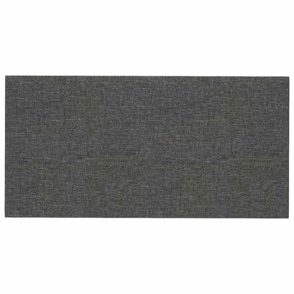 Testiera da Parete 12 pcs Grigio scuro 30 x 15 cm Tessuto