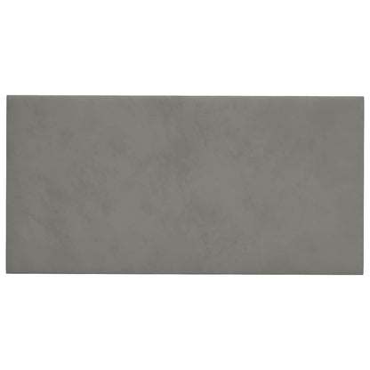 Testiera da Parete 12 pcs Grigio chiaro 30 x 15 cm Velluto