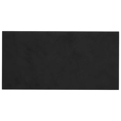 Testiera da Parete 12 pcs Nero 30 x 15 cm Velluto