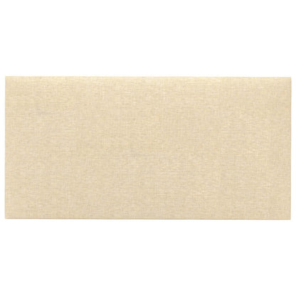 Testiera da Parete 12 pcs Crema 60 x 30 cm Tessuto