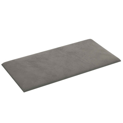 Testiera da Parete 12 pcs Grigio chiaro 60 x 30 cm Velluto