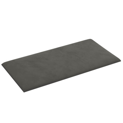 Testiera da Parete 12 pcs Grigio scuro 60 x 30 cm Velluto