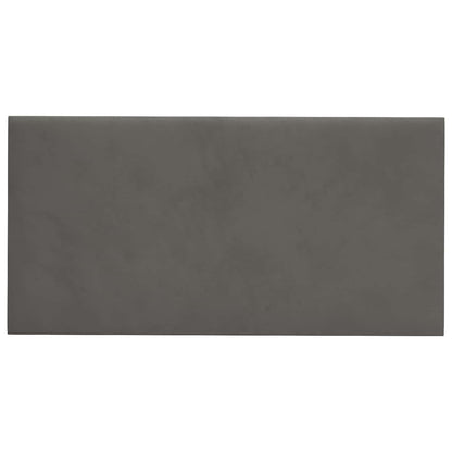Testiera da Parete 12 pcs Grigio scuro 60 x 30 cm Velluto