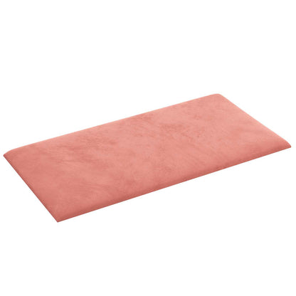 Testiera da Parete 12 pcs Rosa 60 x 30 cm Velluto