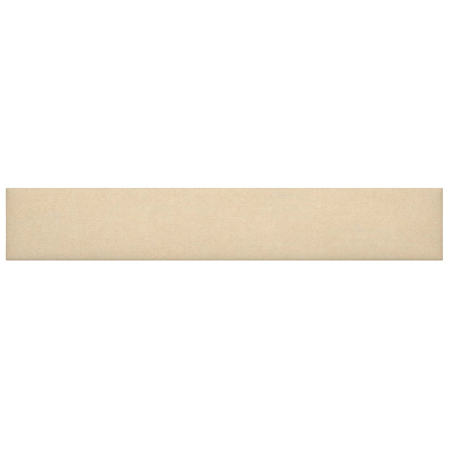 Testiera da Parete 12 pcs Crema 90 x 15 cm Tessuto