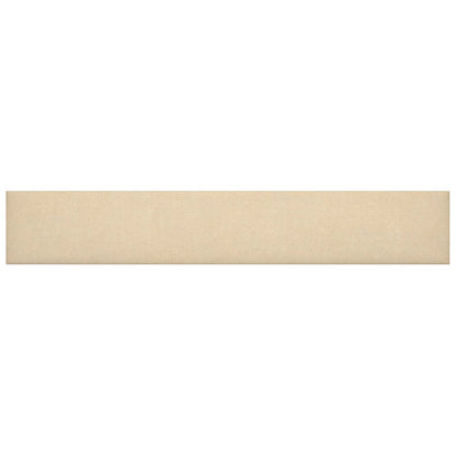 Testiera da Parete 12 pcs Crema 90 x 15 cm Tessuto