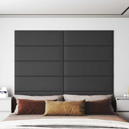 Testiera da Parete 12 pcs Grigio 90 x 30 cm Tessuto