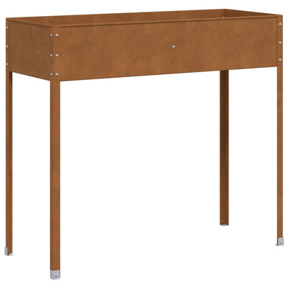 Fioriera da Giardino 100,5x40,5x90 cm in Acciaio Corten