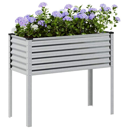 Fioriera da giardino 100x45x90 cm in acciaio zincato
