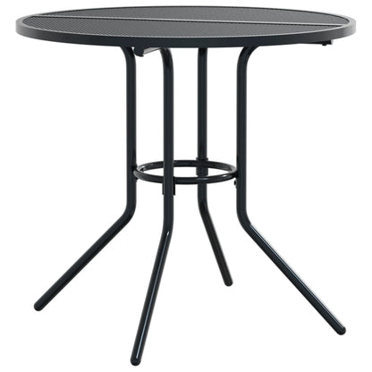 Tavolo Patio Rotondo Antracite Ã˜80x72,5 cm Acciaio Verniciato