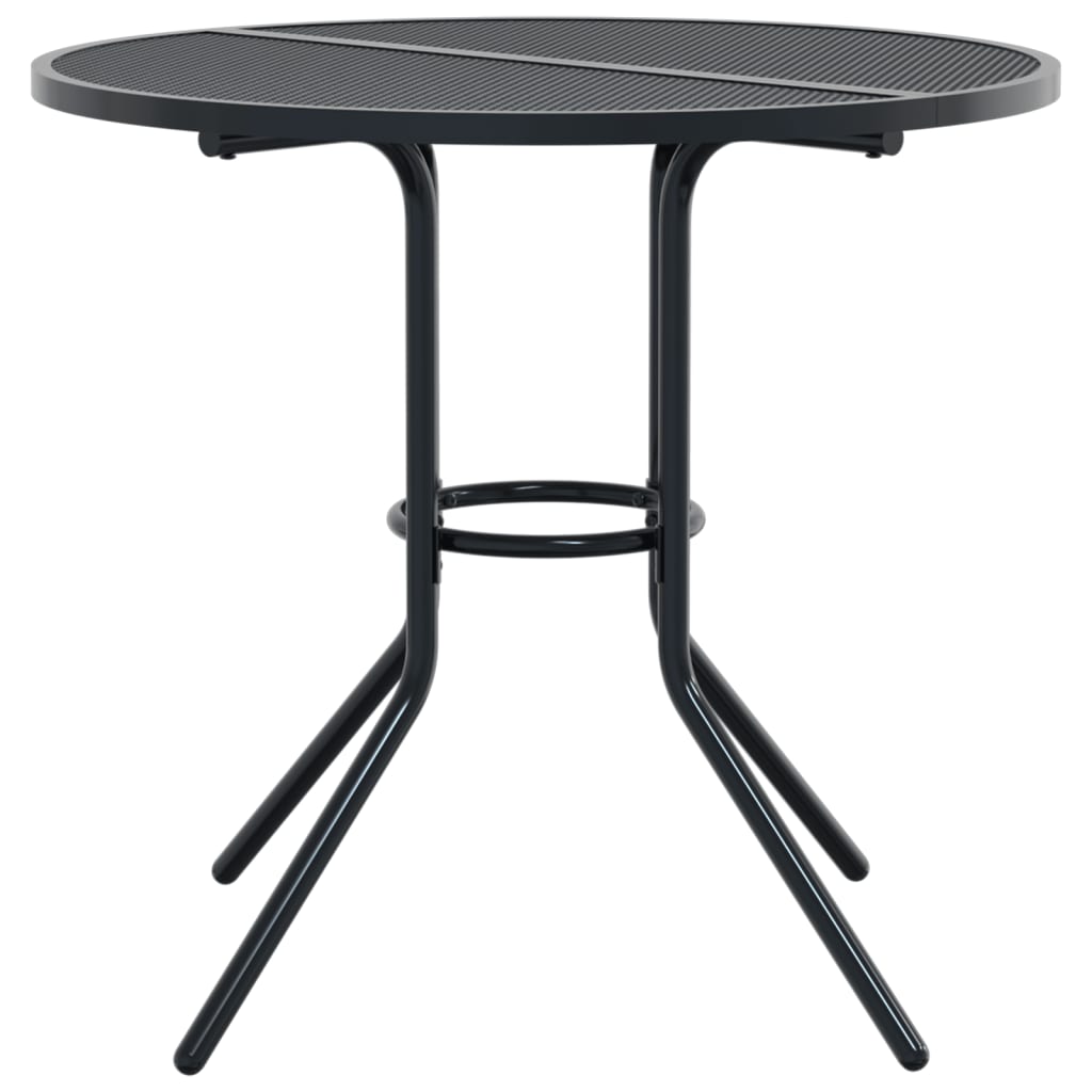 Tavolo Patio Rotondo Antracite Ã˜80x72,5 cm Acciaio Verniciato
