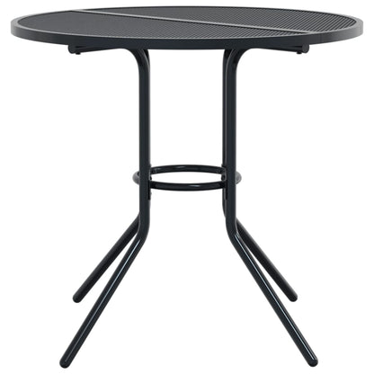 Tavolo Patio Rotondo Antracite Ã˜80x72,5 cm Acciaio Verniciato