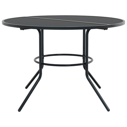 Tavolo Patio Rotondo Antracite Ã˜110x72,5 cm Acciaio Verniciato