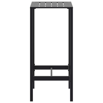 Tavolo da Bar Nero 50x50x110 cm in Acciaio Verniciato a Polvere